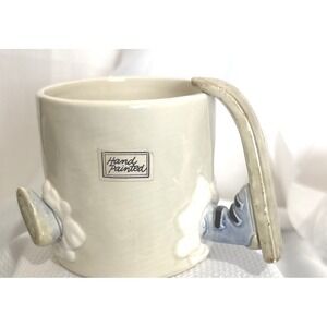 Vintage Fitz and Floyd Ski-Lympics Mug  1978 Hand Painted Skier Ceramic Japan